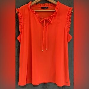 Tommy Hilfiger Ladies Sleveless Orange Blouse           Size L